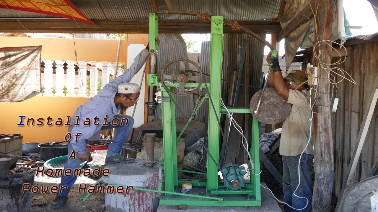 BLACKSMITHING: INSTALLATION OF A HOMEMADE POWER HAMMER