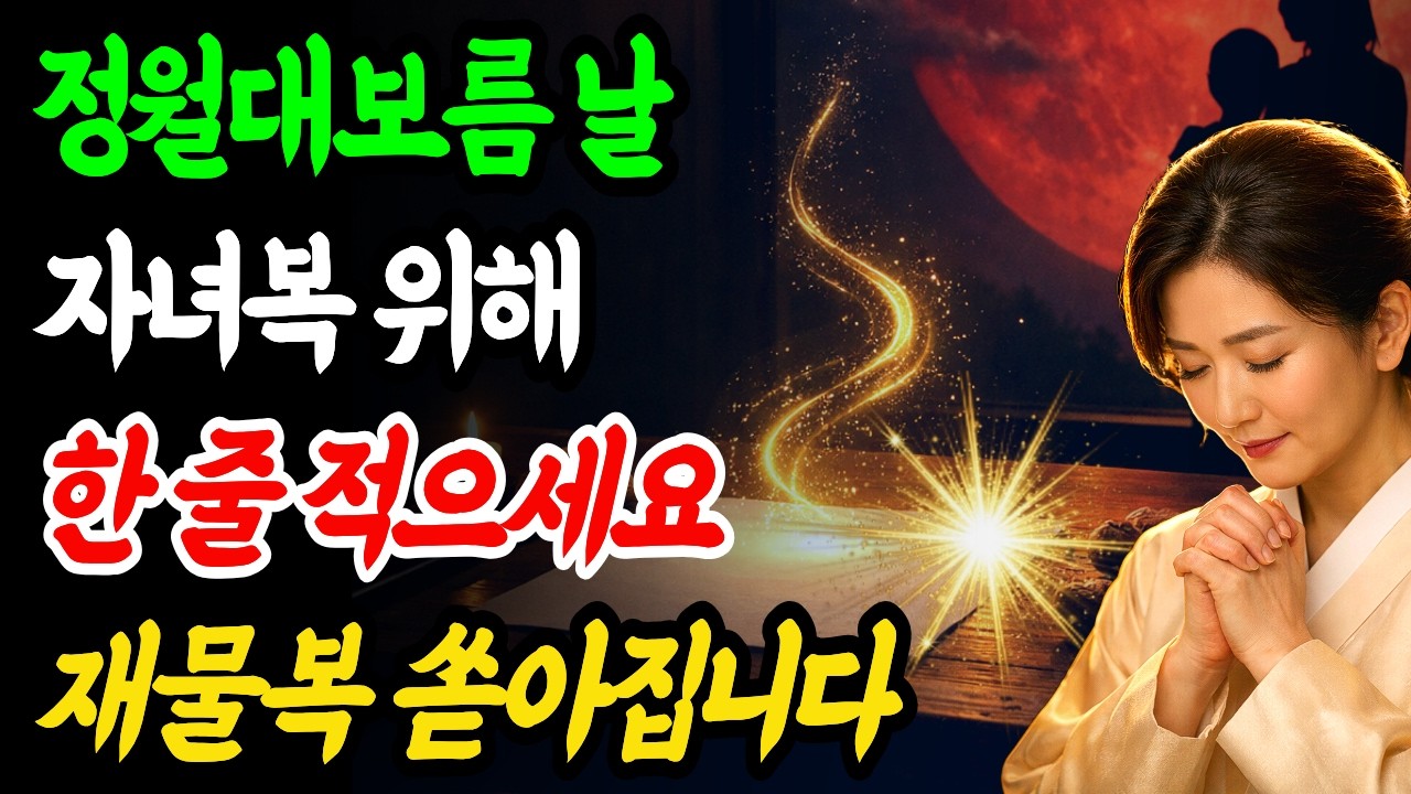 3월3일 정월대보름, 자녀복 쏟아집니다! 이름 한 줄 반드시 적으세요. 자녀운 잡는 3가지 방법 | 풍수지리