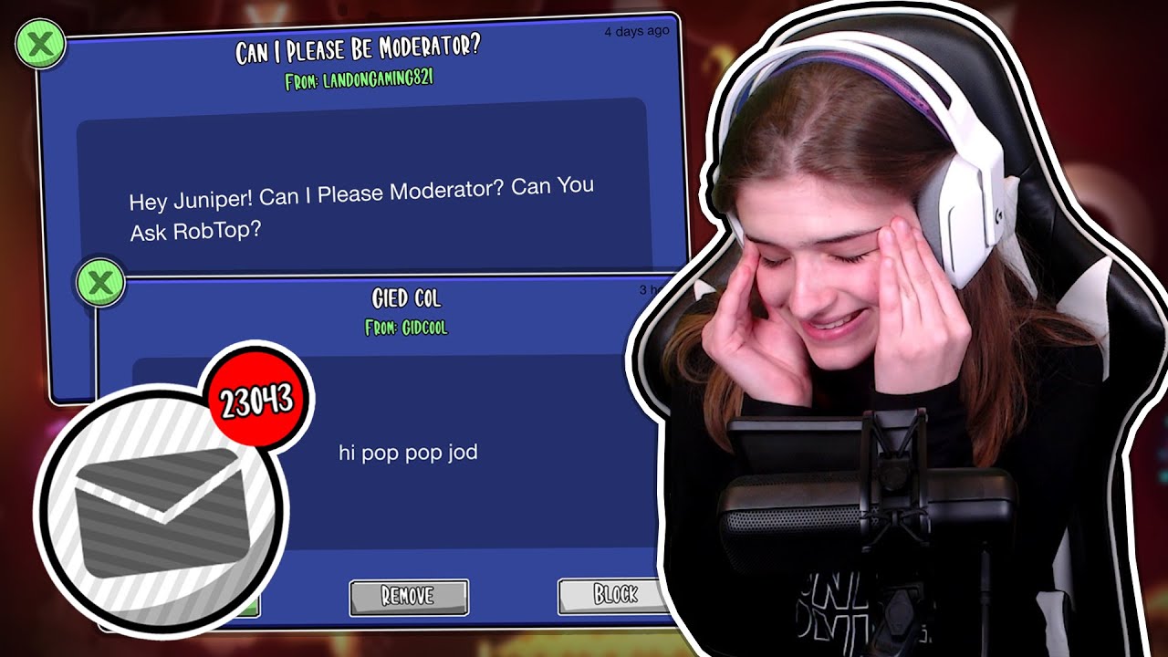 READING MY MESSAGES #2 (GEOMETRY DASH)