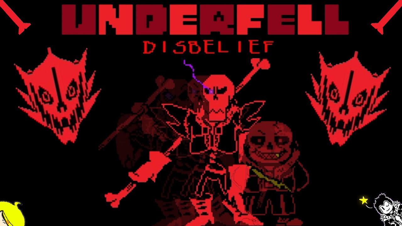 Underfell Disbelief (Misbelief) Papyrus Battle! [Phase 1-3] (Undertale Fangame)