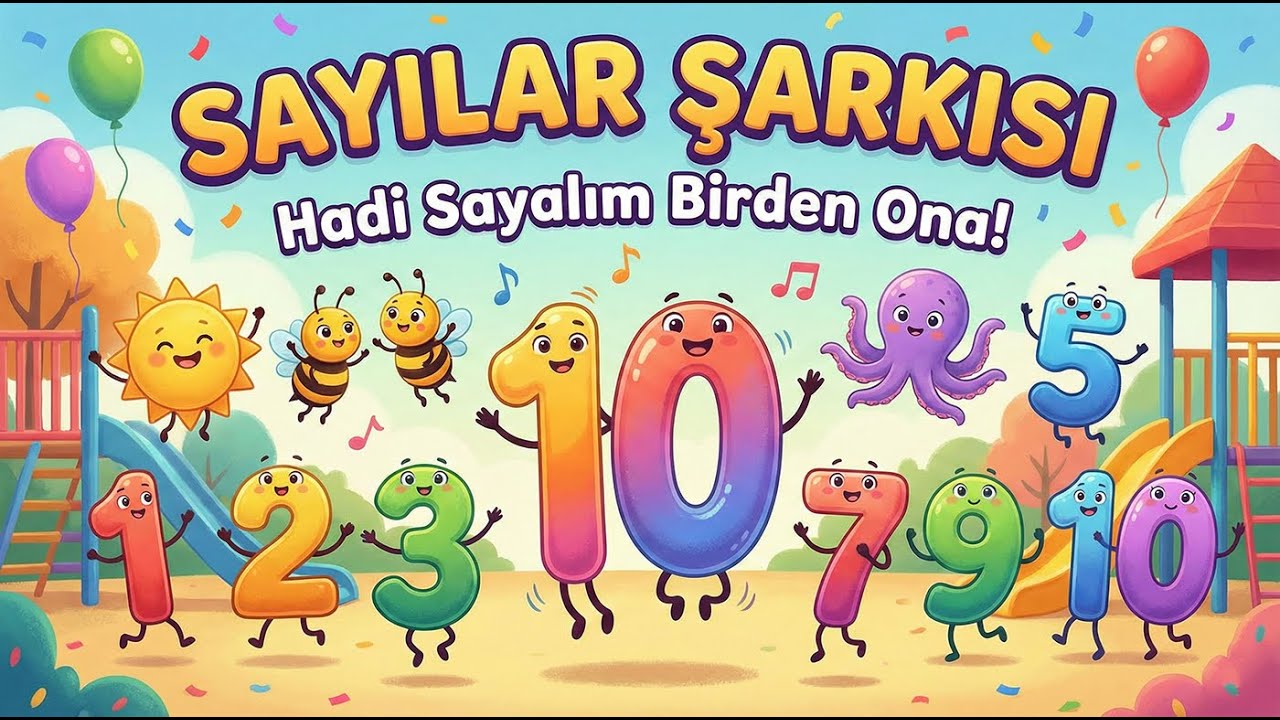 Sayılar Şarkısı - Hadi Sayalım Birden Ona! | Eğlenceli Çocuk Şarkısı ile Sayıları Öğren