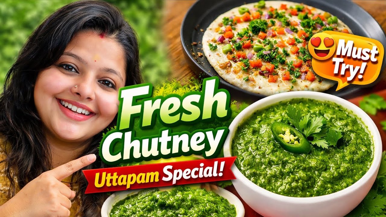 Aaj Bana Special Uttapam + Fresh Dhaniya Chutney 😋 | Quick Breakfast Vlog #recipe #uttapam 