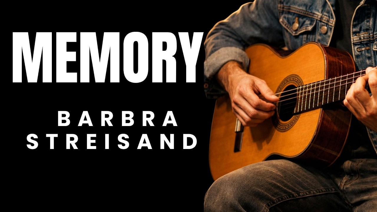 ( Slow Tempo ) Memory - Barbra Streisand - Super Easy Fingerstyle Guitar Tutorial TAB