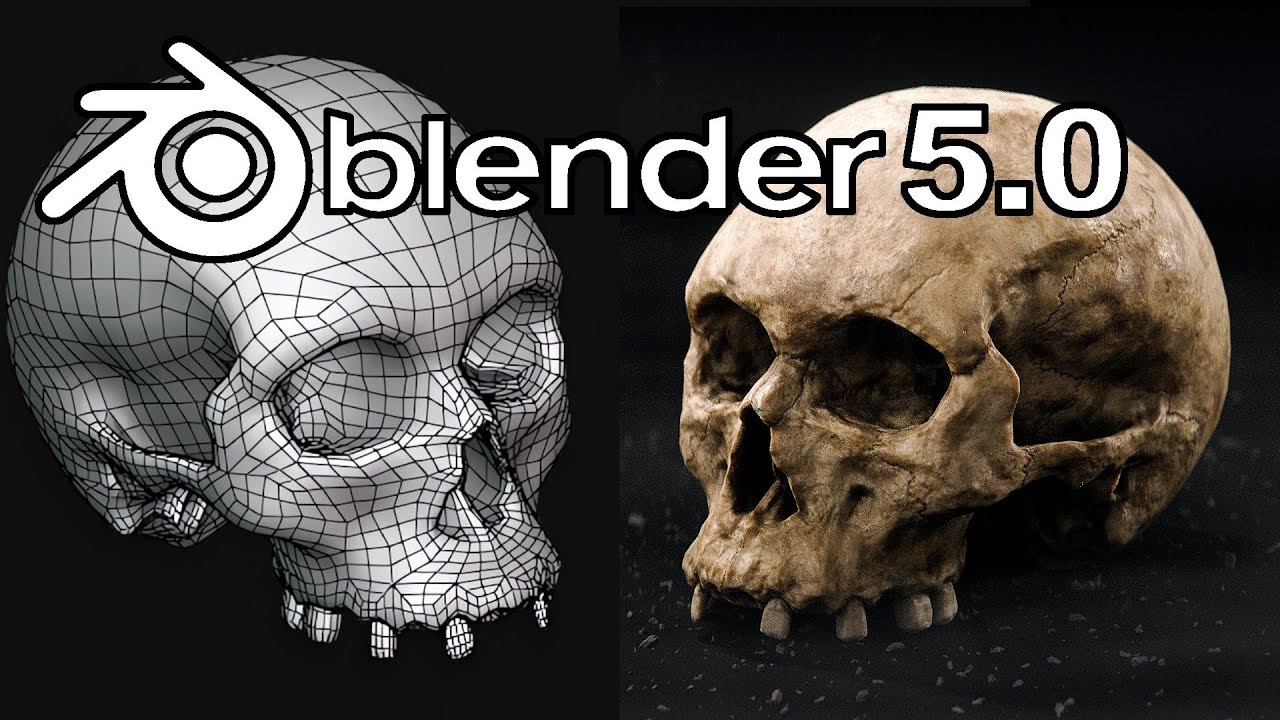 How to make a Skull in Blender - Advanced Workflow Tutorial [Sculpting, Retopo, Texturing, Baking]