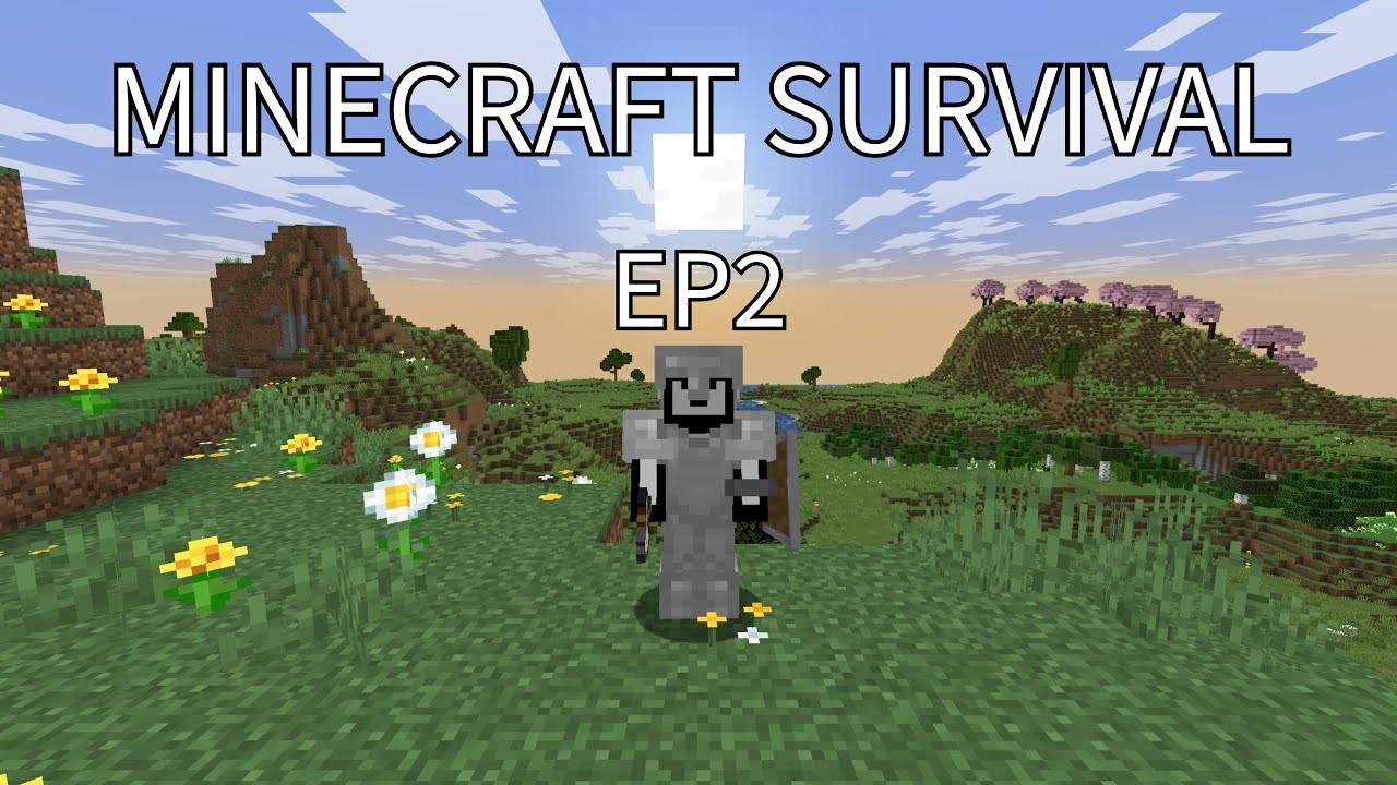 Minecraft Survival episode 2 (THE LUCK CARRIED FROM THE FIRST EPISODE)