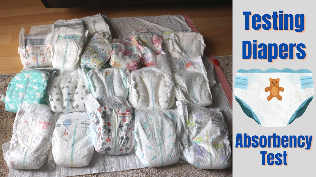 Тесты на впитываемость популярных детских подгузников для молодых мам (Huggies, Pampers, All Good...