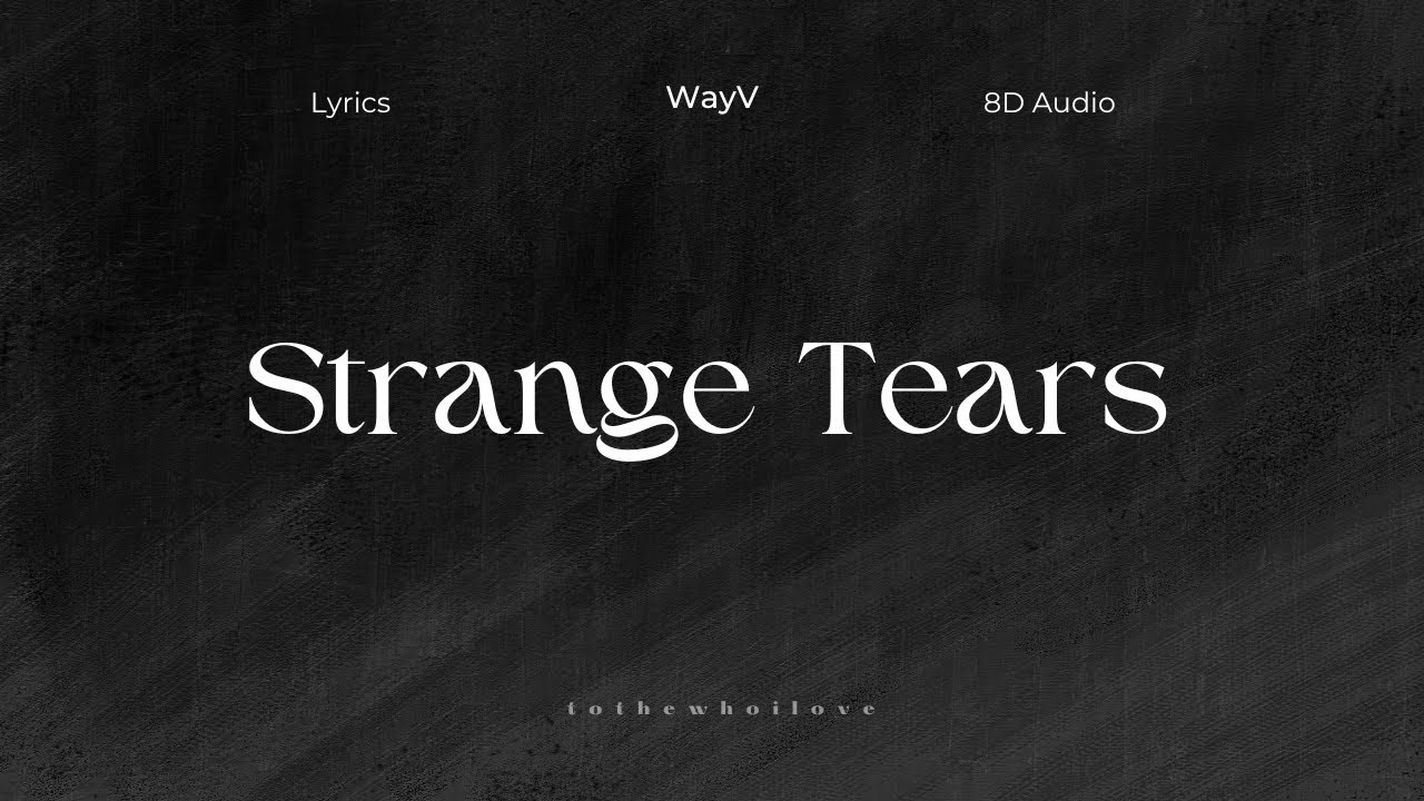 陌生的泪 (Strange Tears) by WayV (威神V) [8D AUDIO + LYRICS] .used headphones.