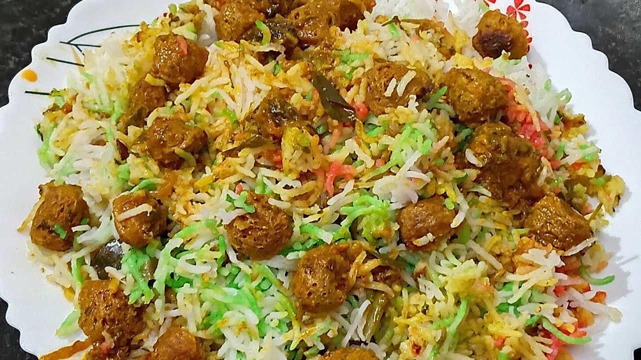 Soya chunks Biryani | Soyabean Biryani 