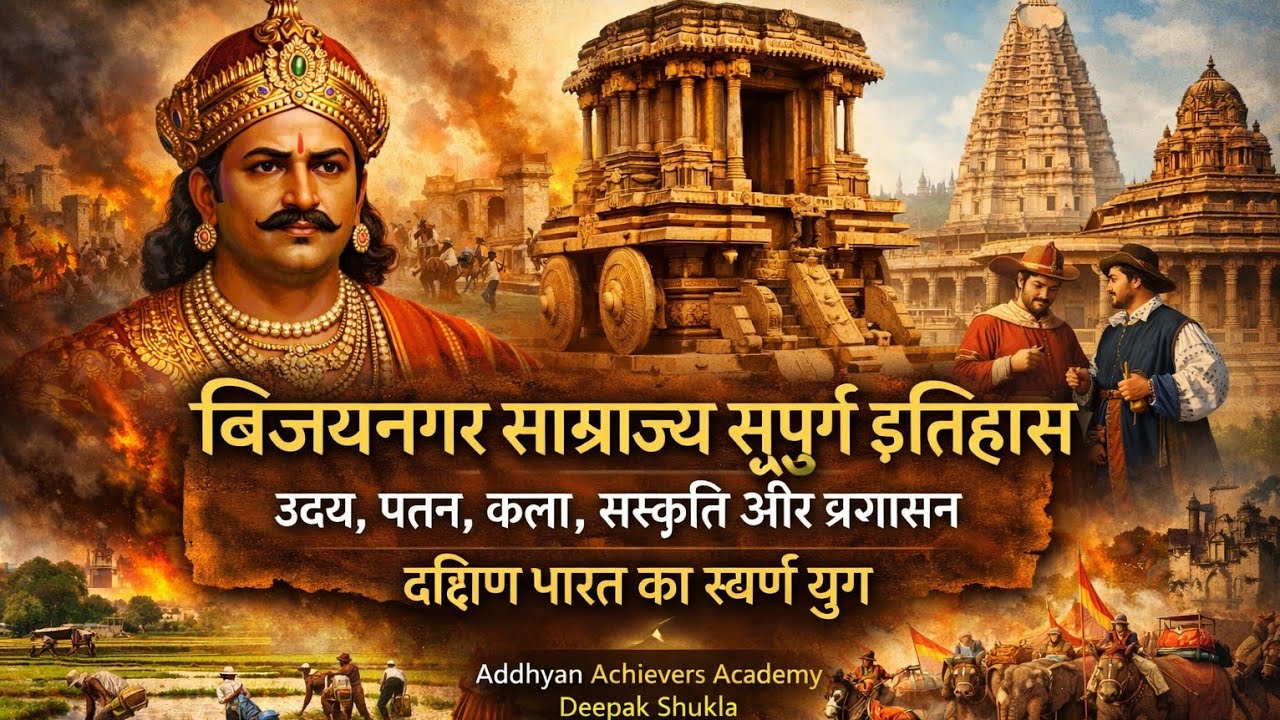 विजयनगर साम्राज्य का संपूर्ण इतिहास | उदय, पतन, कला, संस्कृति और प्रशासन | दक्षिण भारत का स्वर्ण युग