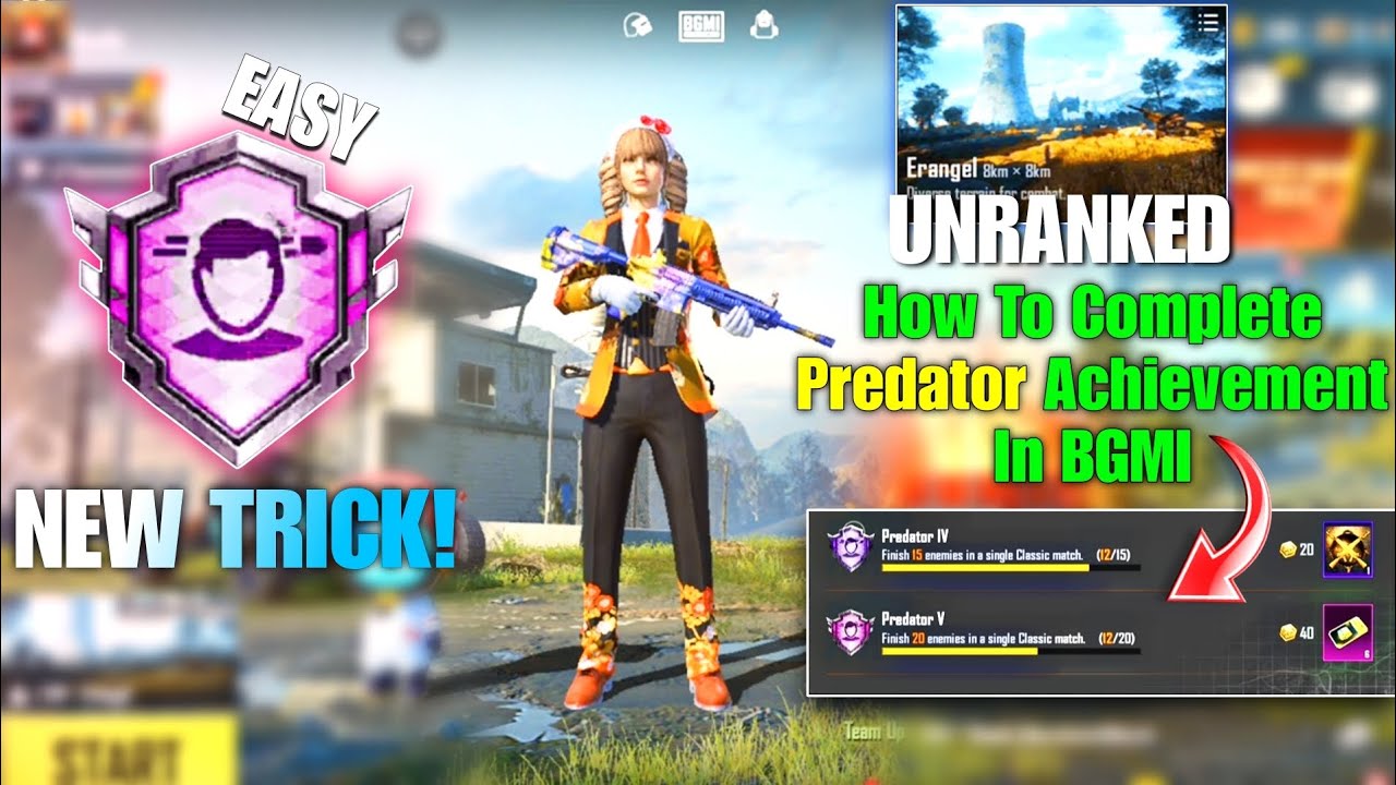 How To Get ( Predator V ) Achievement in Bgmi / NEW TRICKS || New Achievement in Bgmi