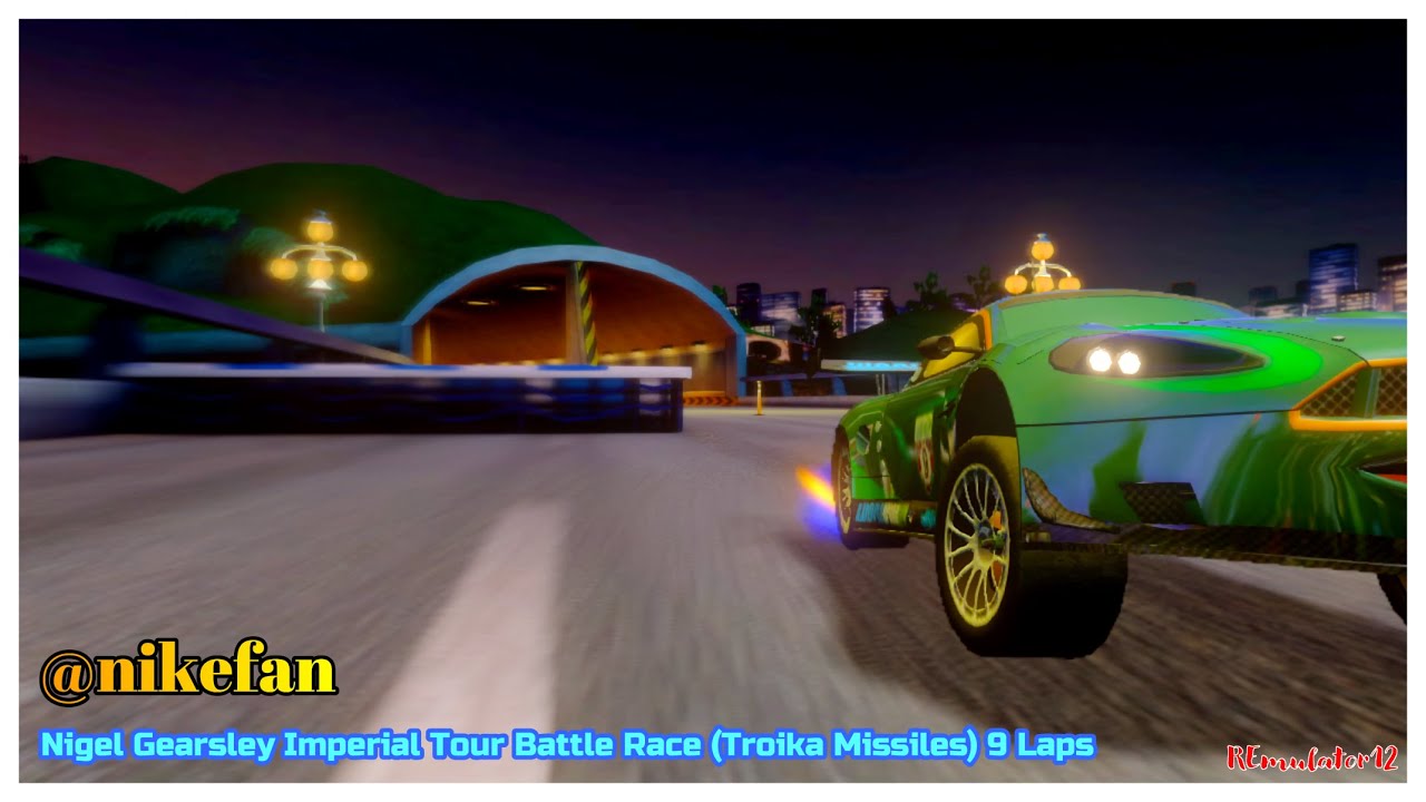 Cars 2 The Video Game | Nigel Gearsley - Battle Race (Troika Missiles) | Imperial Tour 9 Laps