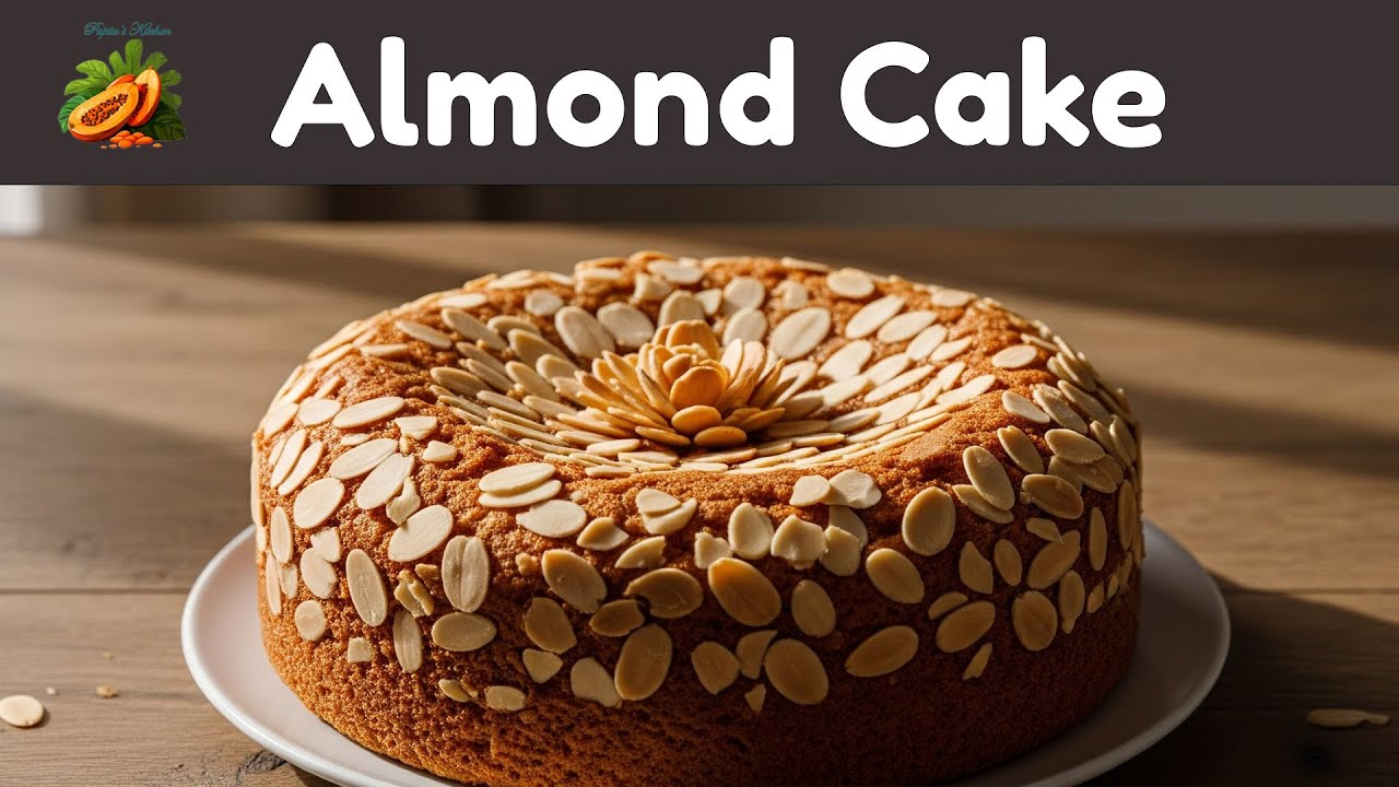Burnt Almond Cake Recipe | Soft, Creamy & Nutty Delight by Papita Kitchen