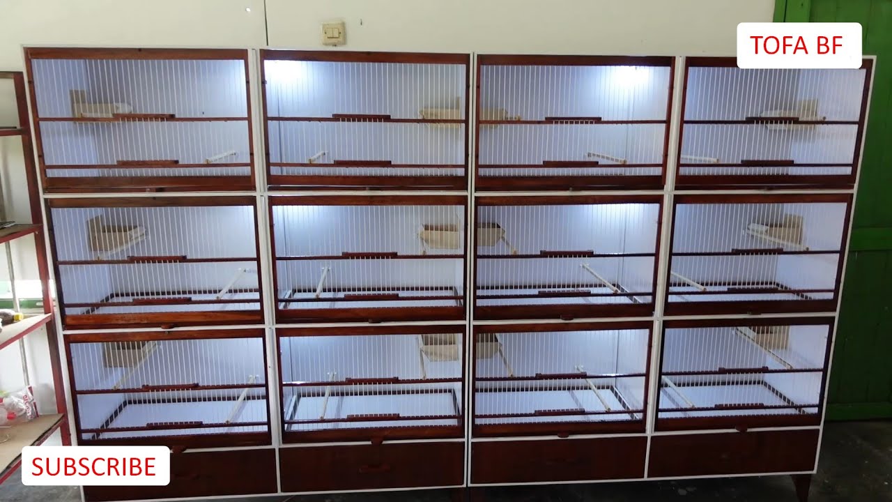 BARU! Kandang Ternak Kenari Isi 12 Box + Rak + Sekat Copot Pasang