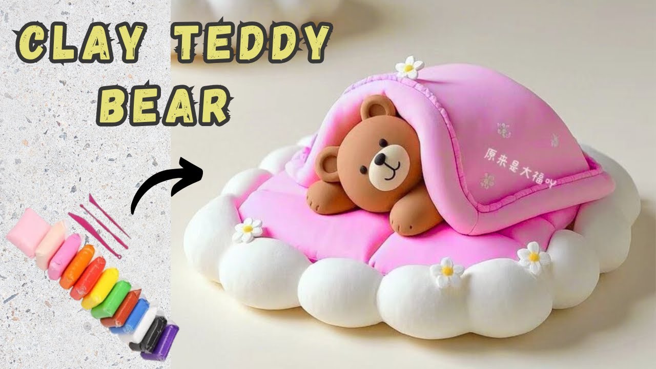 Handmade Clay Teddy Bear |DIY No Bake| Simple and Easy Clay Teddy Bear