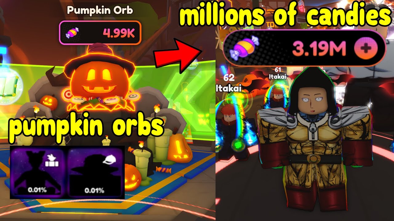 I Spent Millions of Candies On The Pumpkin Orb!! -[🎃] Anime Champions Simulator