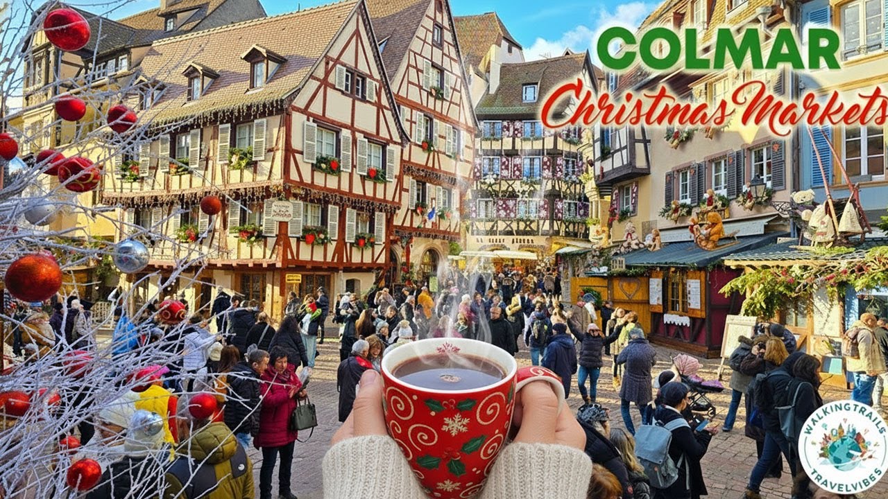 Colmar, Christmas Markets🎄✨ The Most Beautiful Christmas Town in 4K Ultra HD with Captions