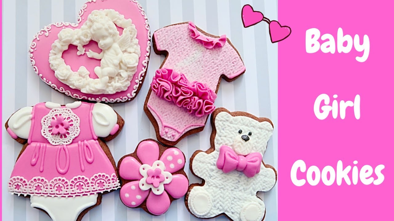 Baby Girl cookies..Baby shower 👶🏻🌸