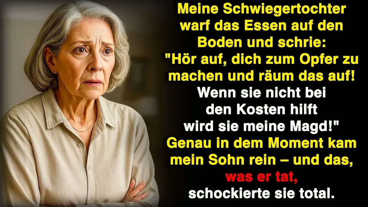 Hör auf, dich zur Opferrolle zu machen und putz, du nutzlose Alte!＂, schrie meine Schwiegertocht