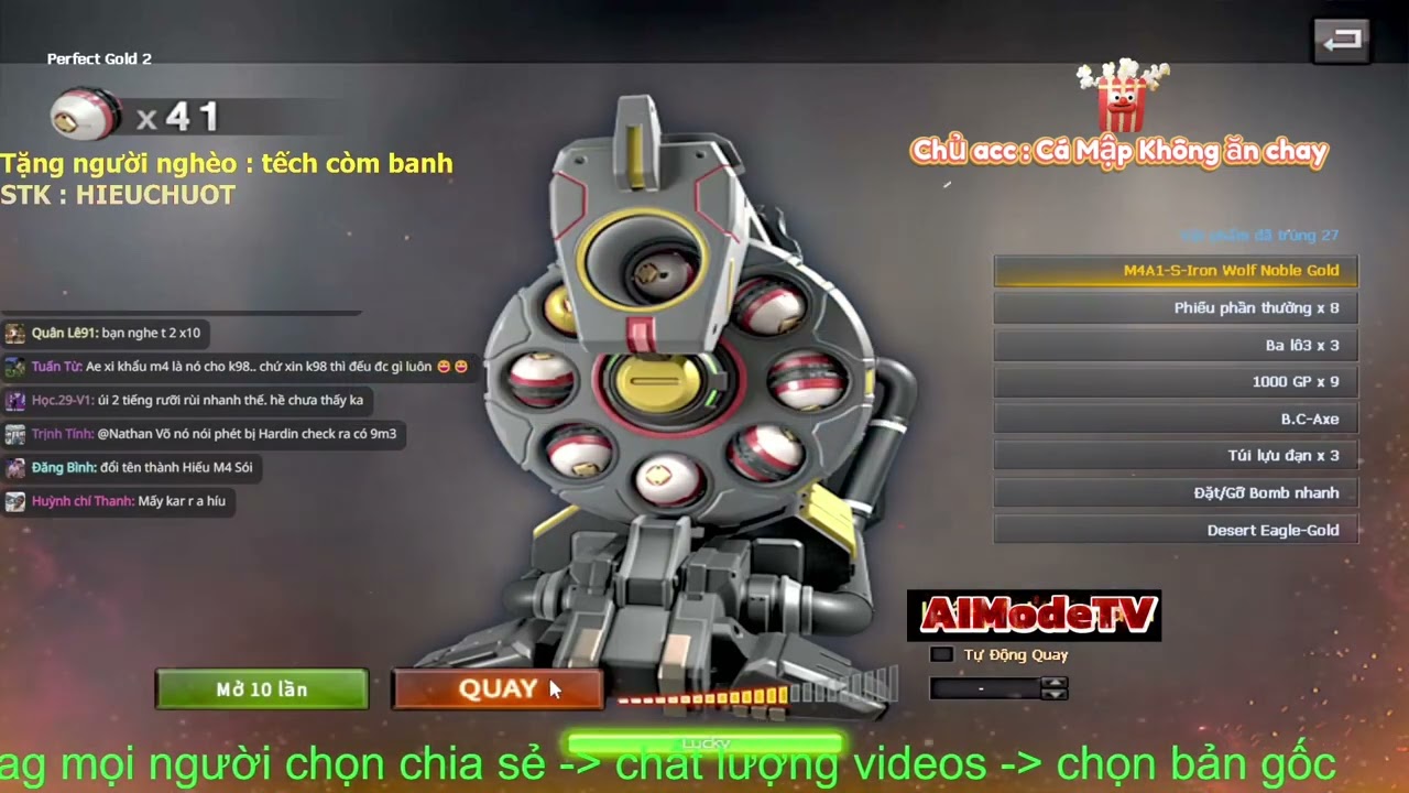 ( ĐỘT KÍCH CROSSFIRE ) Siêu phẩm săn K98 thunder noblegold | AIModeTV