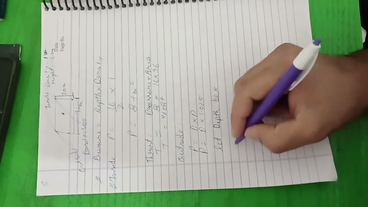 Question -5#water pressure #chapter -2# ship stability # captain.h.aubramaniam