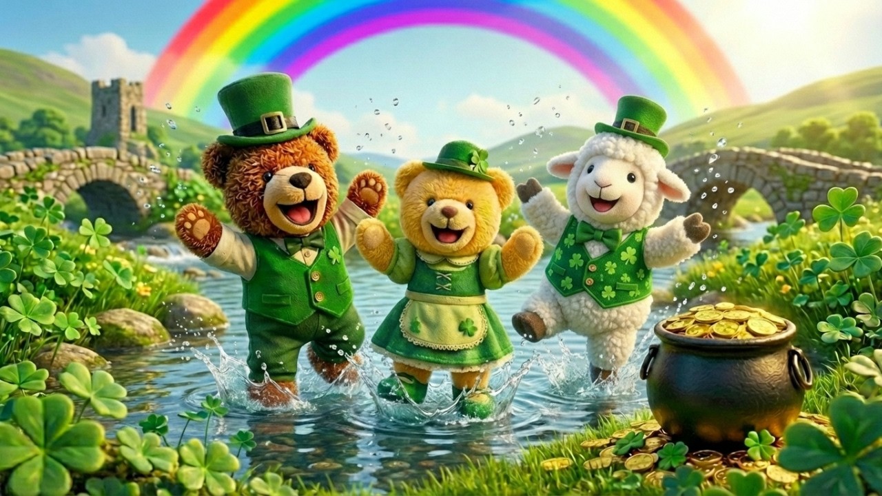 ☘️ St. Patrick's Day Cute Plush Ambience | Cozy Irish Village & Festive Music (4K)