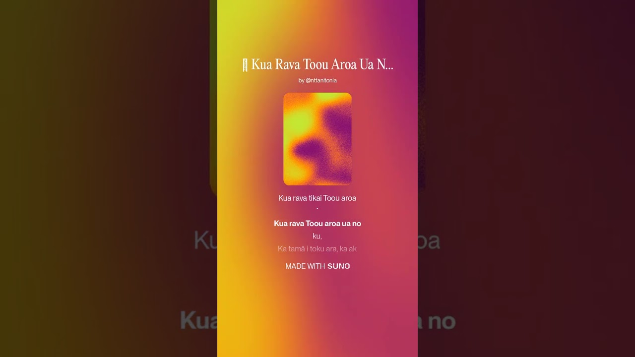 🎵 Kua Rava Toou Aroa Ua Noku