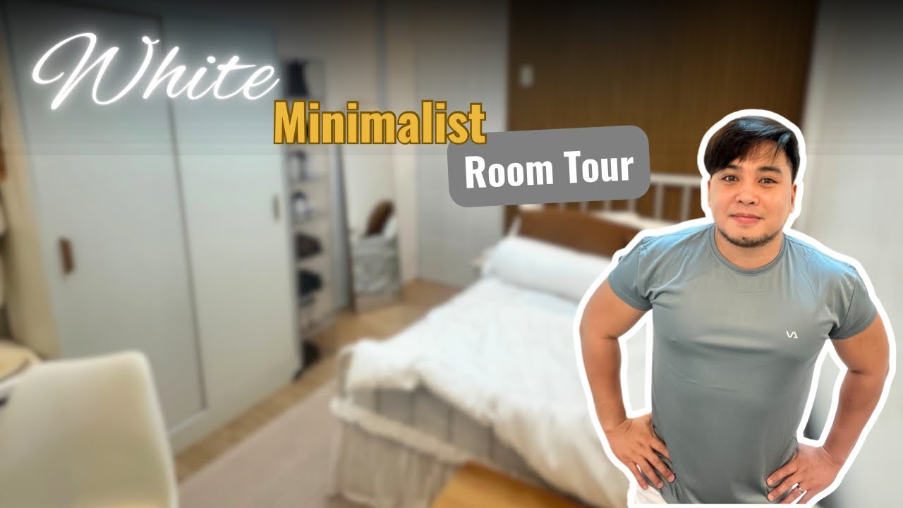 My White Minimalist Room ✨💟 | Quick Room Tour | Lanz Carpio
