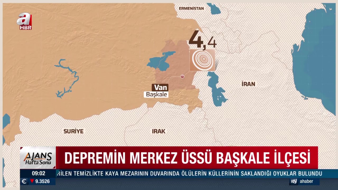Van'ın Başkale İl&ccedil;esinde 4,4 B&uuml;y&uuml;kl&uuml;ğ&uuml;nde Deprem Meydana Geldi