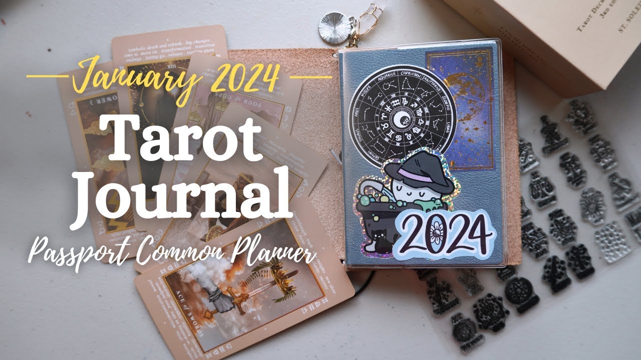 January in my Tarot Journal | 2024 Planner Flip Through