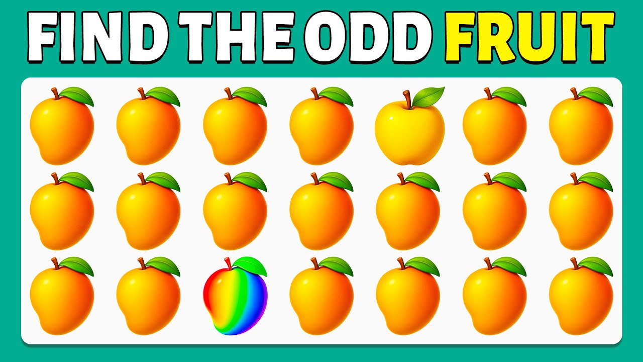 Find the Odd One Out – Fruit Edition 🍒🍑 | Easy, Medium, Hard – 40 Ultimate Levels | Cow Quiz