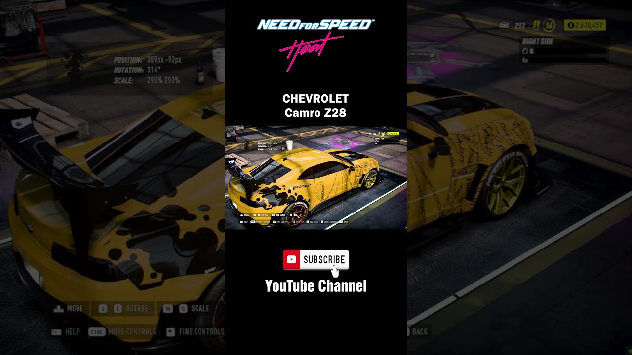 Bumblebee After Modified (CHEVROLET Camaro Z28) Car Best Custom Build😏#nfsheat #bumblebee #camaroz28