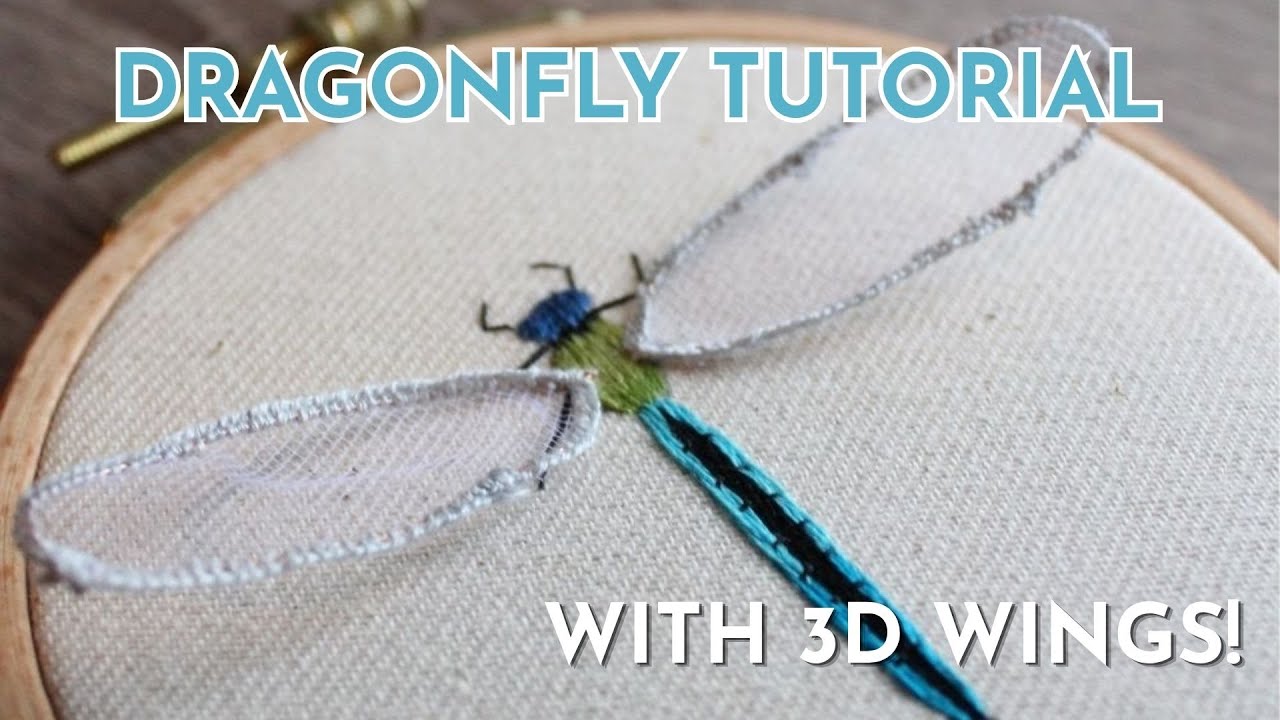Dragonfly Embroidery Tutorial [STITCH ALONG]
