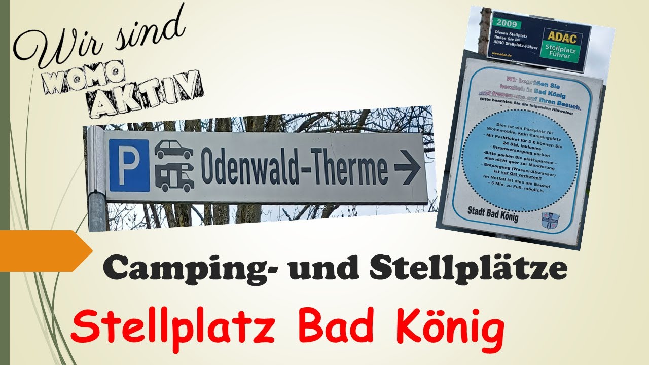 Wohnmobilstellplatz Bad König Odenwald an der Bergstraße  zwischen Therme und Freibad  #womoaktiv