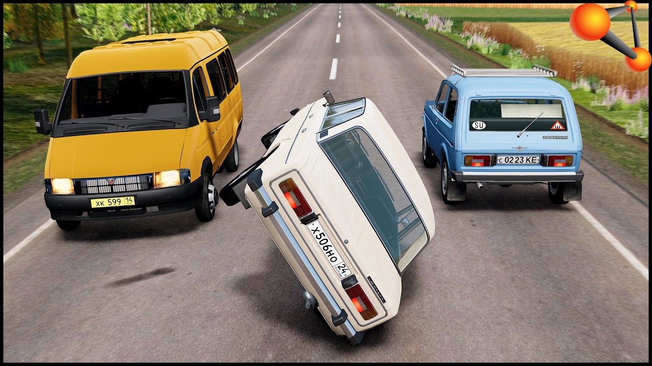 ЕЗДА НА ГРАНИ! ТРУС или ДТП! - BeamNg Drive