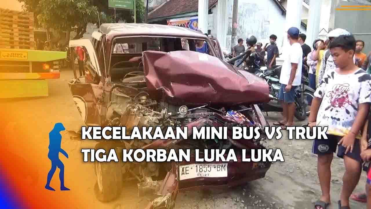 MADIUN Kecelakaan Minibus VS Truk Tiga Korban Luka Luka