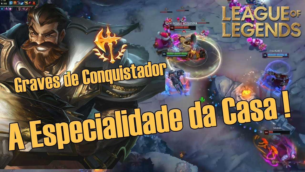League of Legends Ranked SoloQ - O Tal do Graves de Conquistador !
