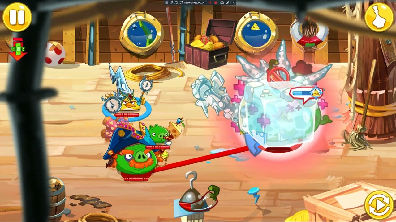 Angry Birds Epic - Negative Effect Expert Touch of Chaos master vs Ice Shaman King Cave 24