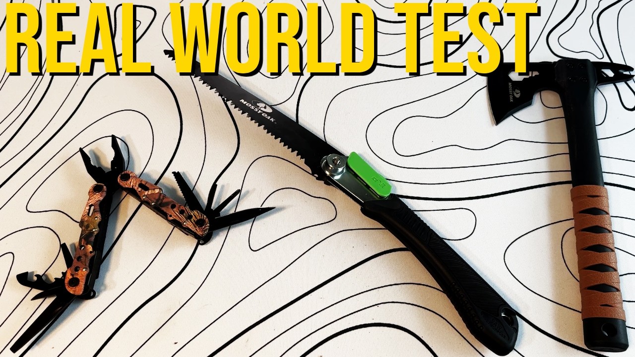 Recenzja narzędzi EDC i bushcraftowych Mossy Oak | Test siekiery kempingowej, piły składanej i na...