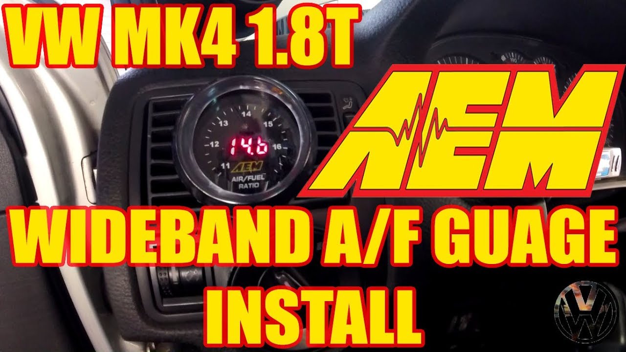 VW MK4 1.8t AEM Wideband A/F Gauge Install