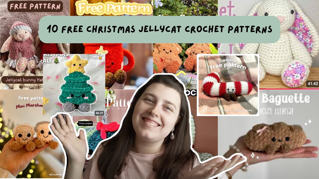 10 free Christmas Jellycat crochet patterns