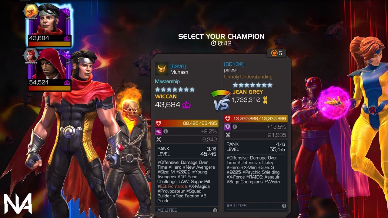 Big Thing Alliance War - Wiccan vs Jean Grey Node 8