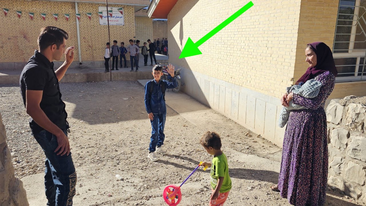 Escorting Abulfazl to school by the Chavil family
