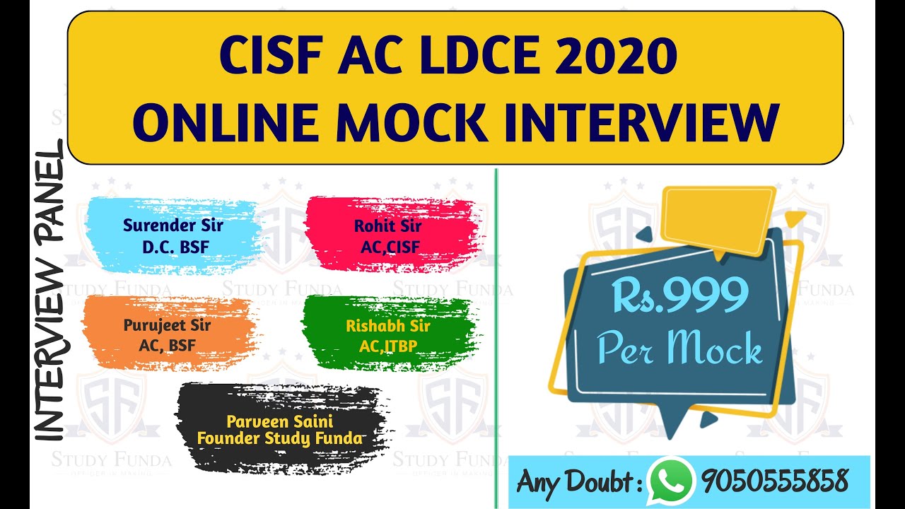 CISF AC LDCE 2020 Mock Interview