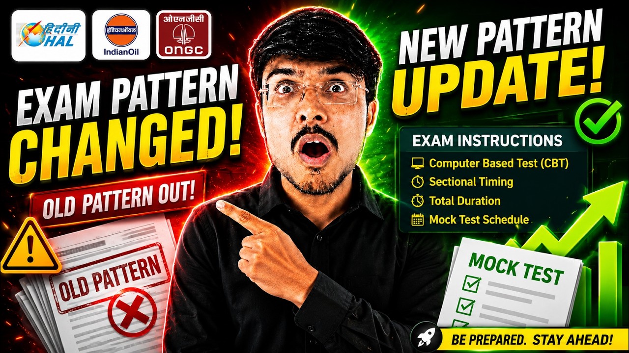 HAL IOCL ONGC Exam Pattern Changed | Shocking Update | Paper Setter & Exam Pattern Changed