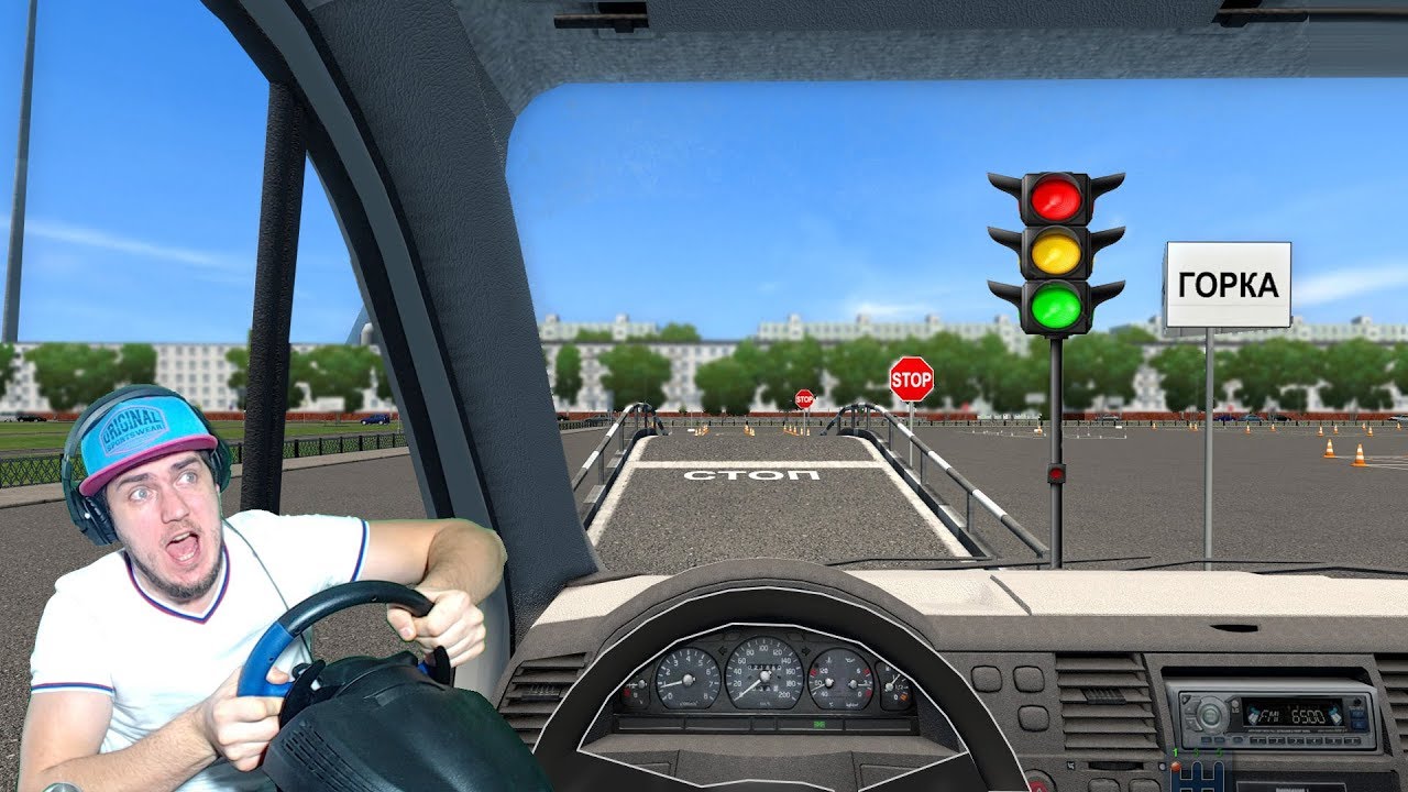 ПОШЕЛ УЧИТЬСЯ В АВТОШКОЛУ - БУДУ ПОЛУЧАТЬ ПРАВА - CITY CAR DRIVING + РУЛЬ