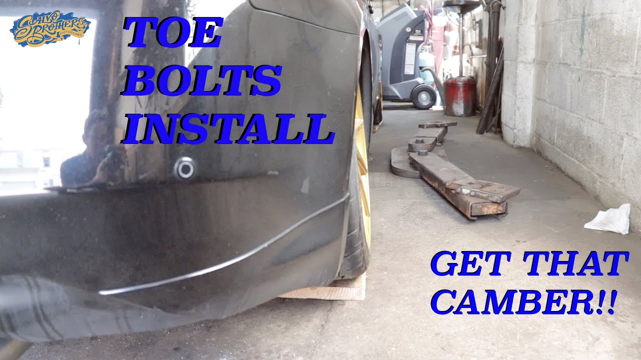 Infiniti G37 rear toe bolts install how to