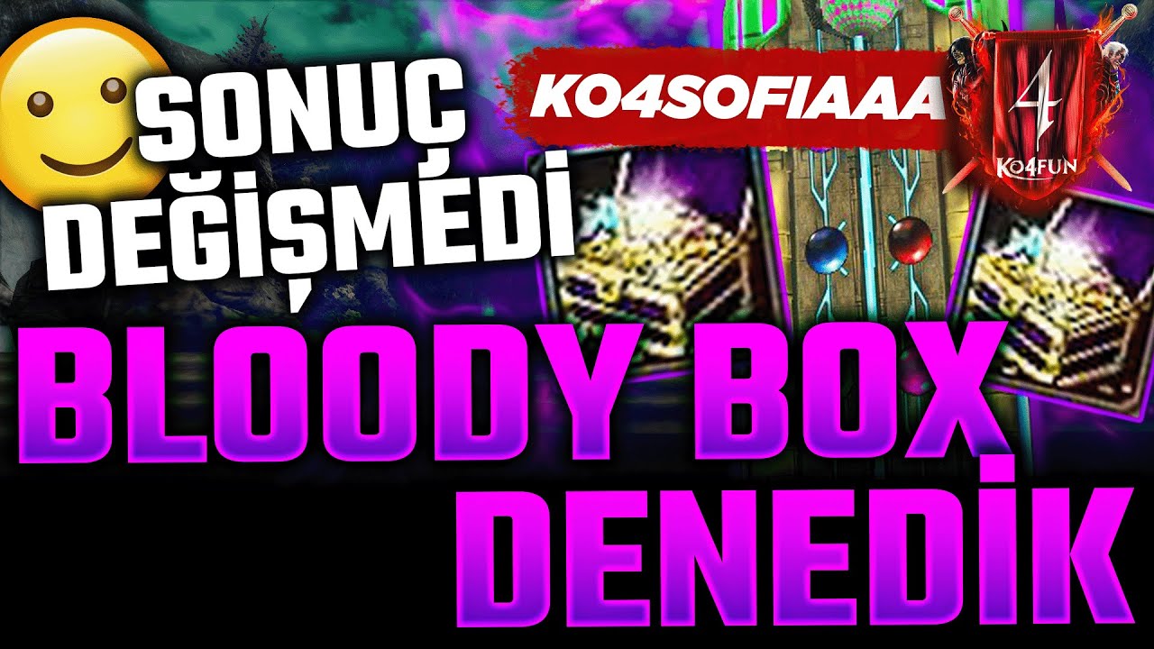KO4FUN İMMORTAL ÖNCE BLODY BOX KIRDIK ARDINDAN BLODY STAFF DENEDİK !!! SHOZİNNNNNN!!!!!!!!! @KO4FUN
