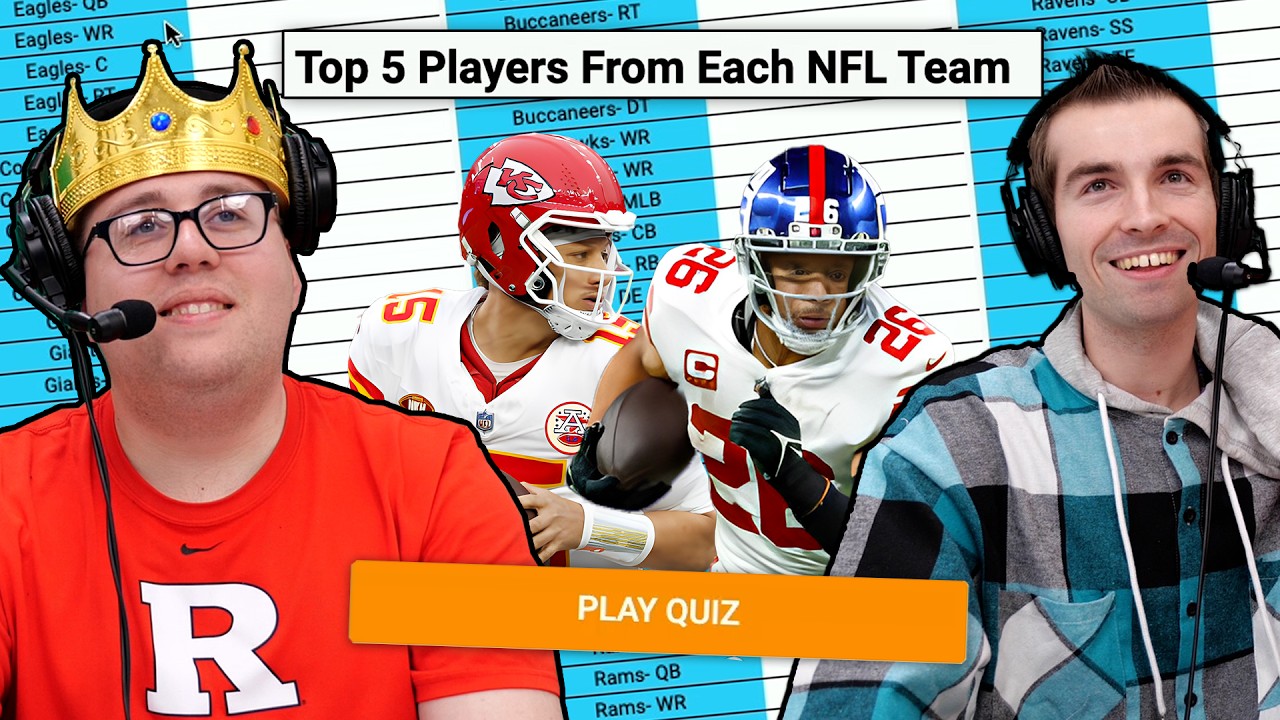 Can we name the TOP 5 Players on EVERY NFL Team?!