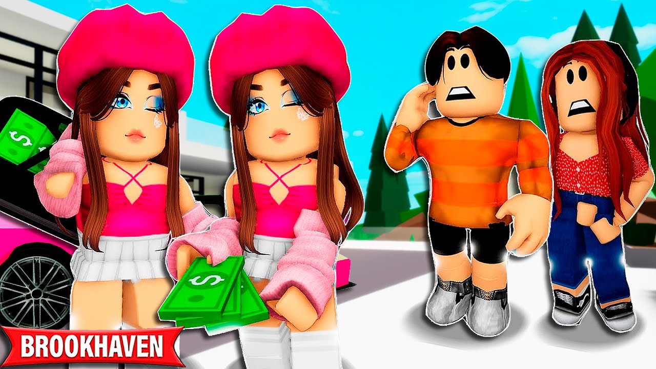 AS GÊMEAS REJEITADAS PELOS PAIS FICARAM RICAS no BROOKHAVEN | Historinhas brookhaven 🏡rp | Roblox
