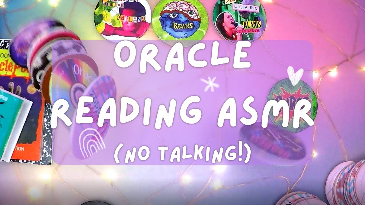 ASMR Cozy 90s Oracle Card Reading with No Talking- using Oracle Poggz!